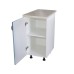 Corp inferior cu 1 Usa Zebra, Alb / MDF Albastru si blat travertin 40 x 85 x 60